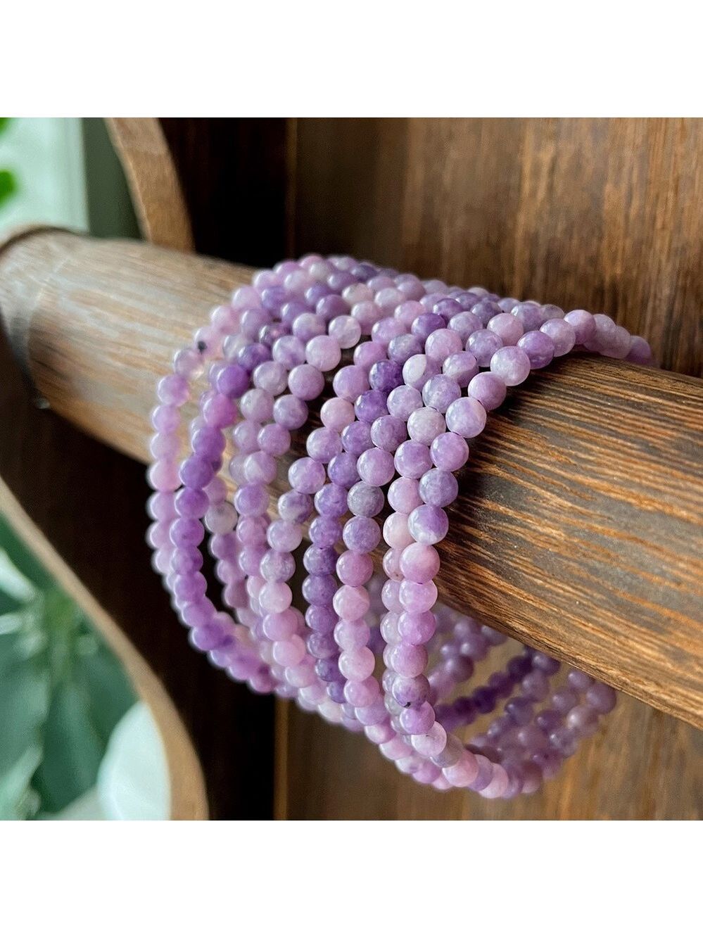 Lepidolite Bracelet (one) 4mm